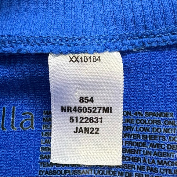 ZELLA Activewear Pull Over Quarter Zip Long Sleeve Top Blue Medium - Picture 4 of 8